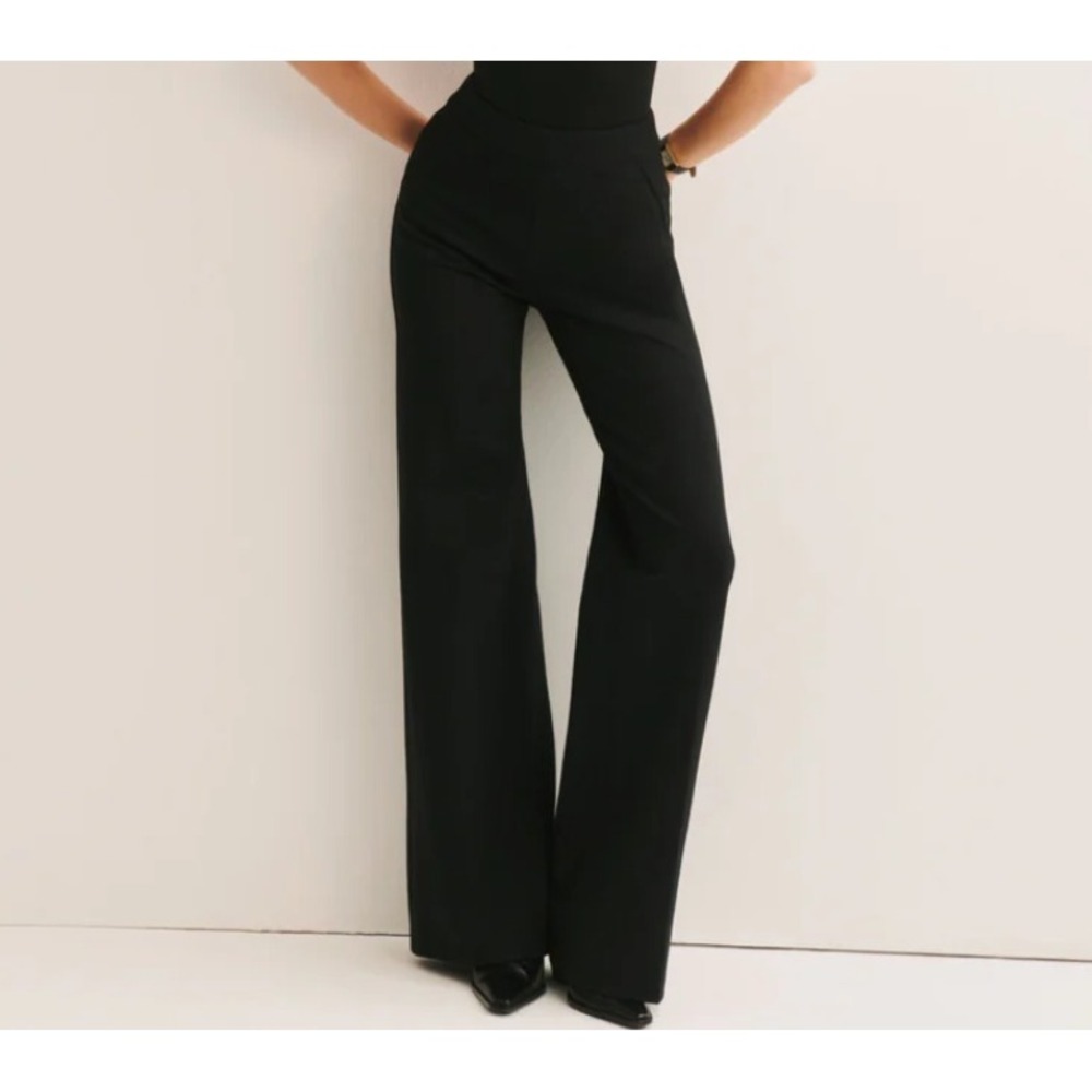 Spanx The Perfect Pant Wide Leg High Waisted Trousers Charcoal Gray XL